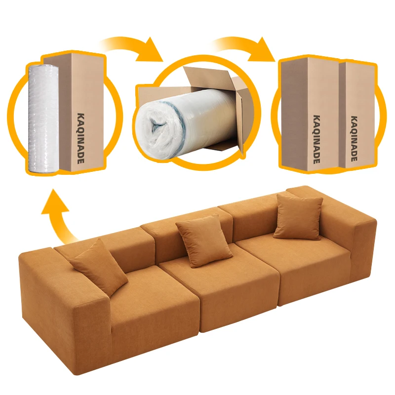 | Modern foam high-quality compression sofa vacuum modular box compression sofa combination sofa