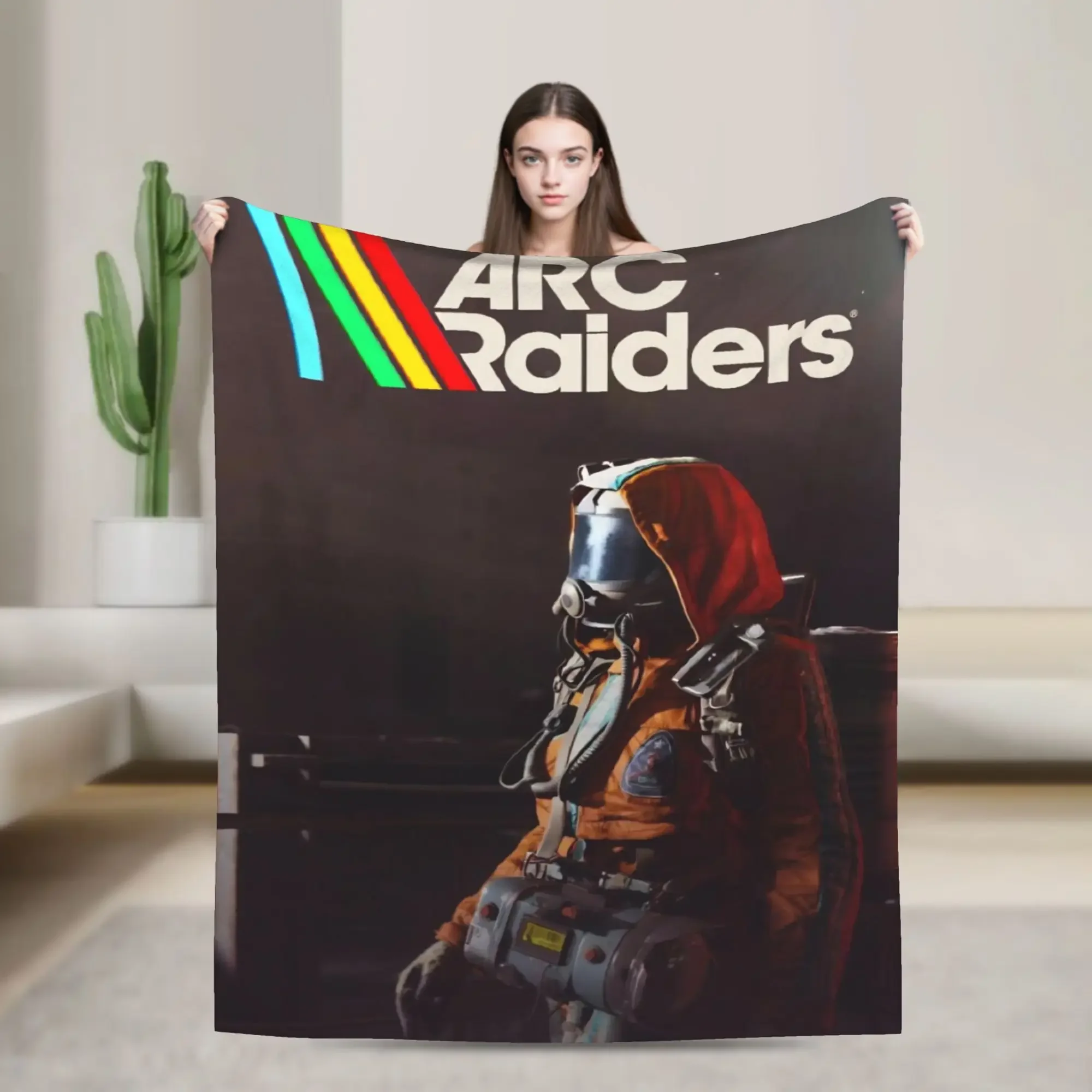 

Плюшевый плед с тематикой видеоигры Arc Raiders, разные размеры, для дивана, кровати, софы, на все сезоны