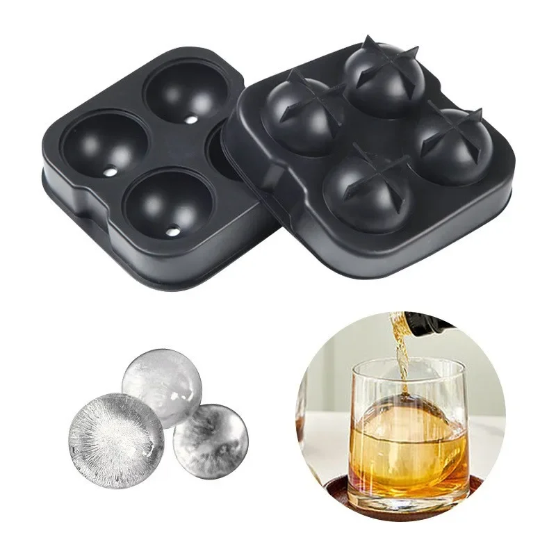 

4 Grid Ice Cube Tray Mold witn Lid Ice Cream Mould Popsicle Making Chocolate Mold Summer DIY Drink Jelly Cool Tea Milk Whiskey