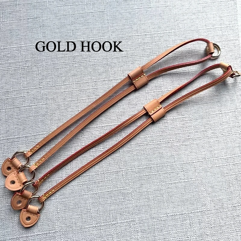 Un par de correas laterales de cuero Vachetta para LV DIY Neverfull Pm Mm Gm reparaciones solución de correas de mango de cuero Premium