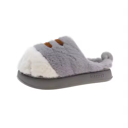 New Adorable Kitty Claw Slippers Women's Home Shoes Non Slip Furry Mules Female Fashion Warm Fluffy Slides Outdoor Cat Slippers - Image 9