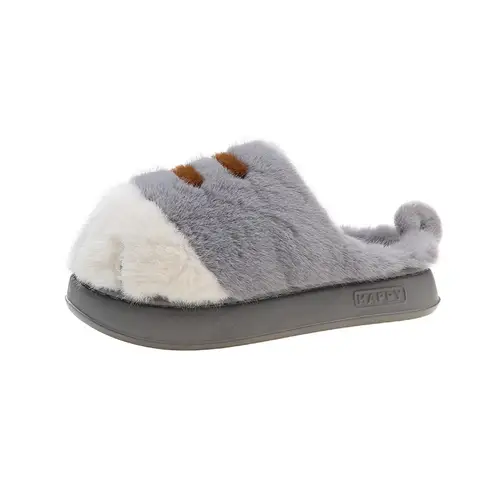 New Adorable Kitty Claw Slippers Women's Home Shoes Non Slip Furry Mules Female Fashion Warm Fluffy Slides Outdoor Cat Slippers - Image 9