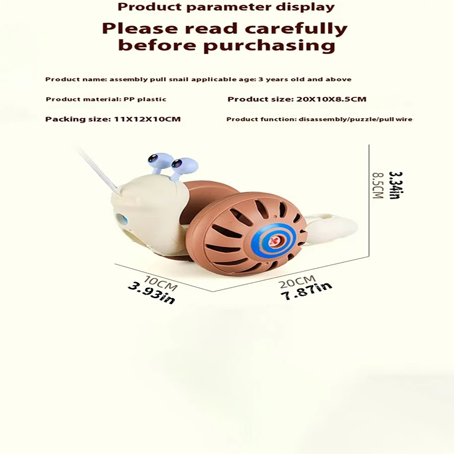 1 PCS Seil Montage Pull Gewinde Schnecke kinder Puzzle Montage Rassel Baby Outdoor Kleinkind Spielzeug kinder Geschenk