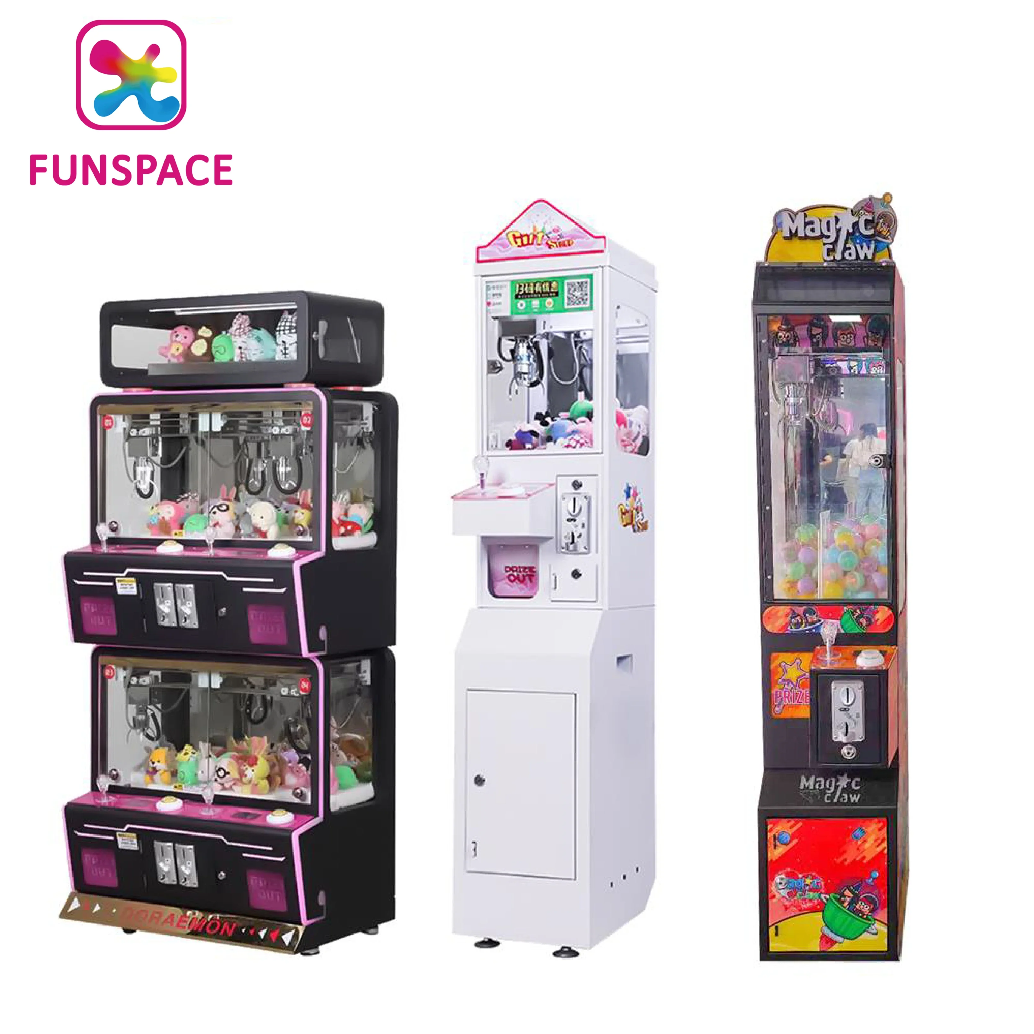 Funspace Doll Park Máquina de garra Arcade que funciona con monedas, juego de casa de juguete, máquina de grúa con aceptador de facturas a la venta