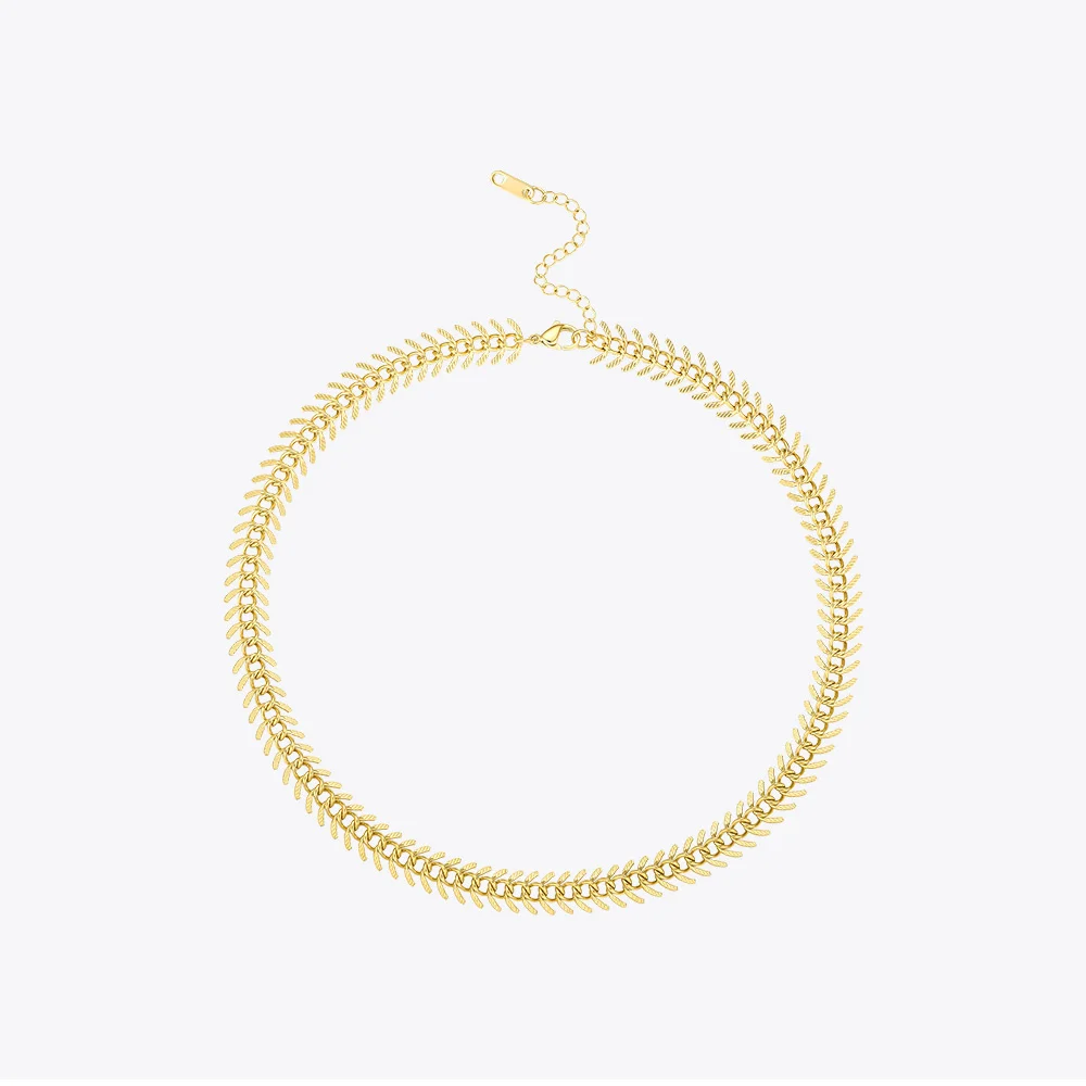 

Punk Fancy Chain Necklace Women Stainless Steel Gold Color Centipede Choker Necklace Party Fashion Jewelry 2020 P3074