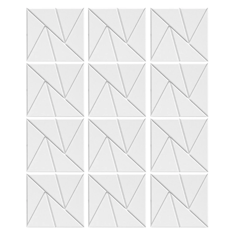 12 قطعة من ألواح الجدران الرغوية الصوتية المربعة ألواح الحائط العازلة للصوت ممتصة للصوت نسيج البوليستر للشحن الفوري