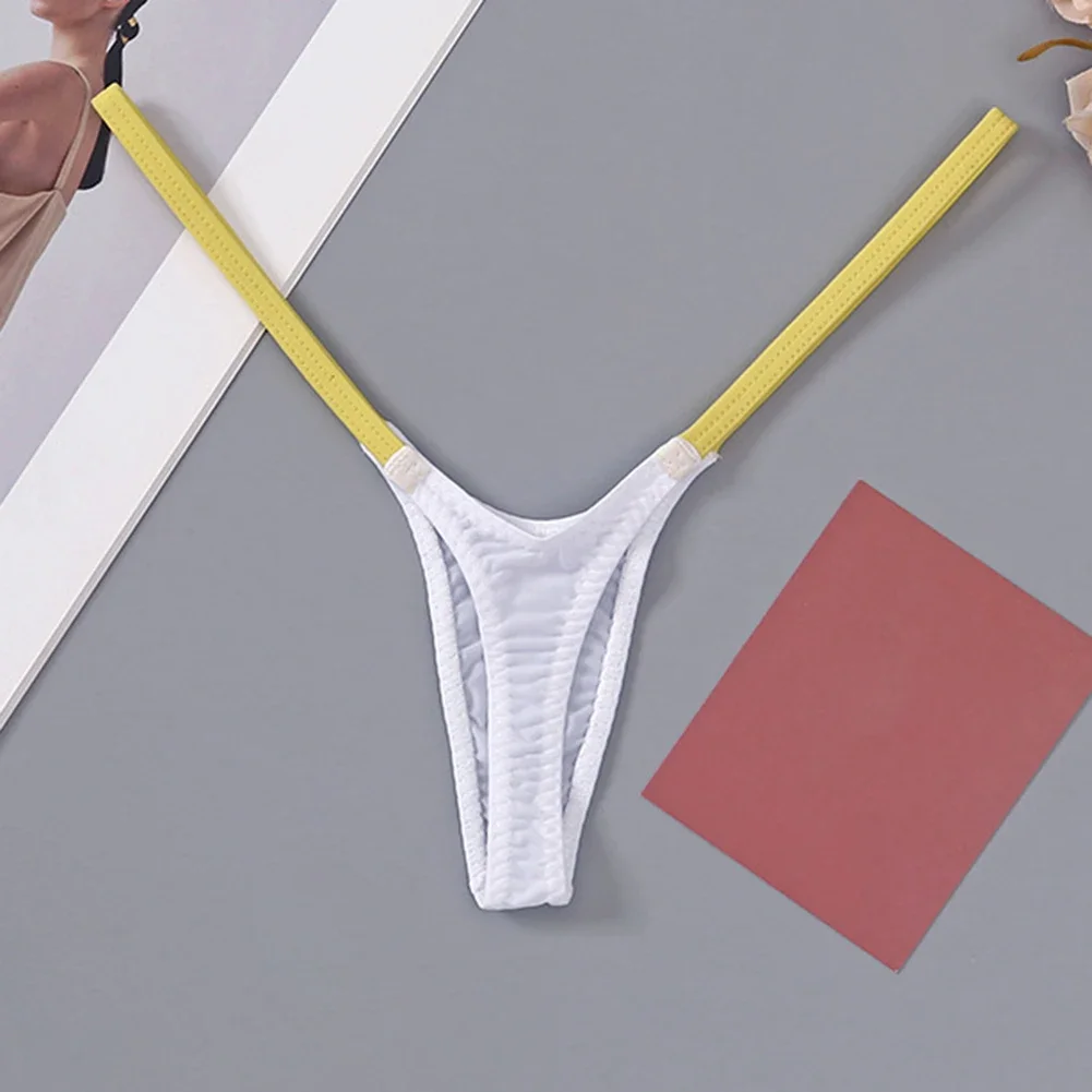 Womens T Back Sexy 18 Fancy Women Underwear Classic T Pants Thin Straps Low Waist Multi-color Stitching Elastic Erotic Lingerie image 2