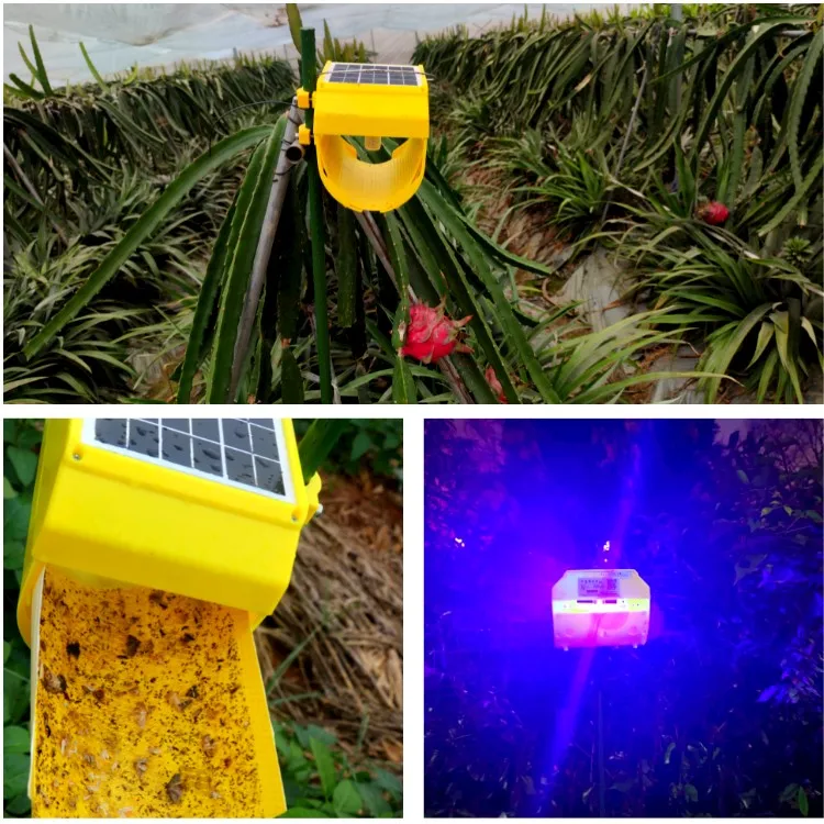 Automatic Solar Insect Light Traps with LED Tube  Greenhouse Pest Control Catcher Nocturnal Bug Monitor view 2