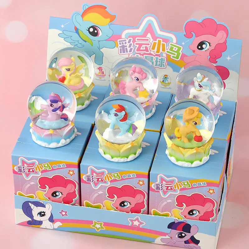

My Little Pony Glitter Snow Globe Blind Box Cute Cartoon Unicorn Figurines Twilight Sparkle Birthday Gift For Girls Classmates