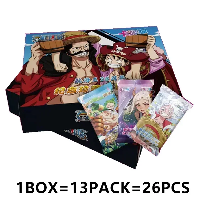 Jednoczęściowe karty kolekcjonerskie dziewczęce pudełko na Booster Anime Tcg 25th Anniversary Cartas Luffy Sanji Nami grające w karty do gry