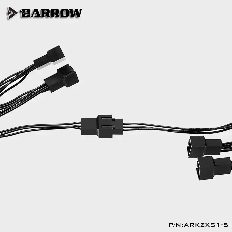 Barrow 5V 3PIN ARGB Splitter Lighting 1 to 4 Expansion Cable Hub Small 3P For Manual Controller ARKZXS1-5