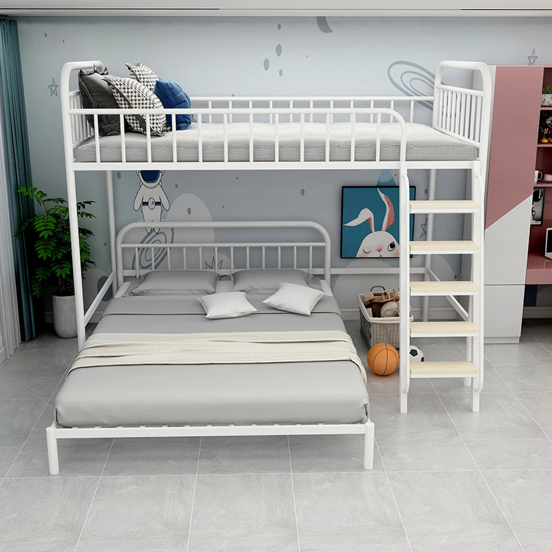 Bed-in-bed staggered small-sized staggered mother-child bed staggered high-low bed children's bed with two bunks.