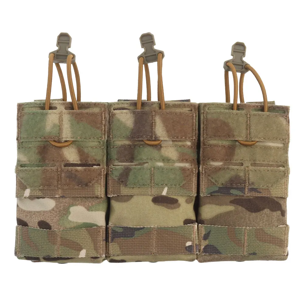 Chaleco portaplacas táctico MOLLE con bolsa triple para cargadores - imagen 4