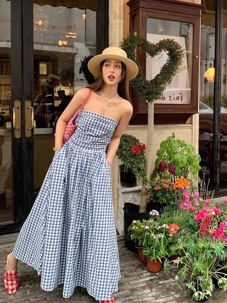 Vestidos sem mangas vestido feminino aniversário primavera boêmio vestido bloqueando fofo em camadas mori menina cottagecore único concurso ol