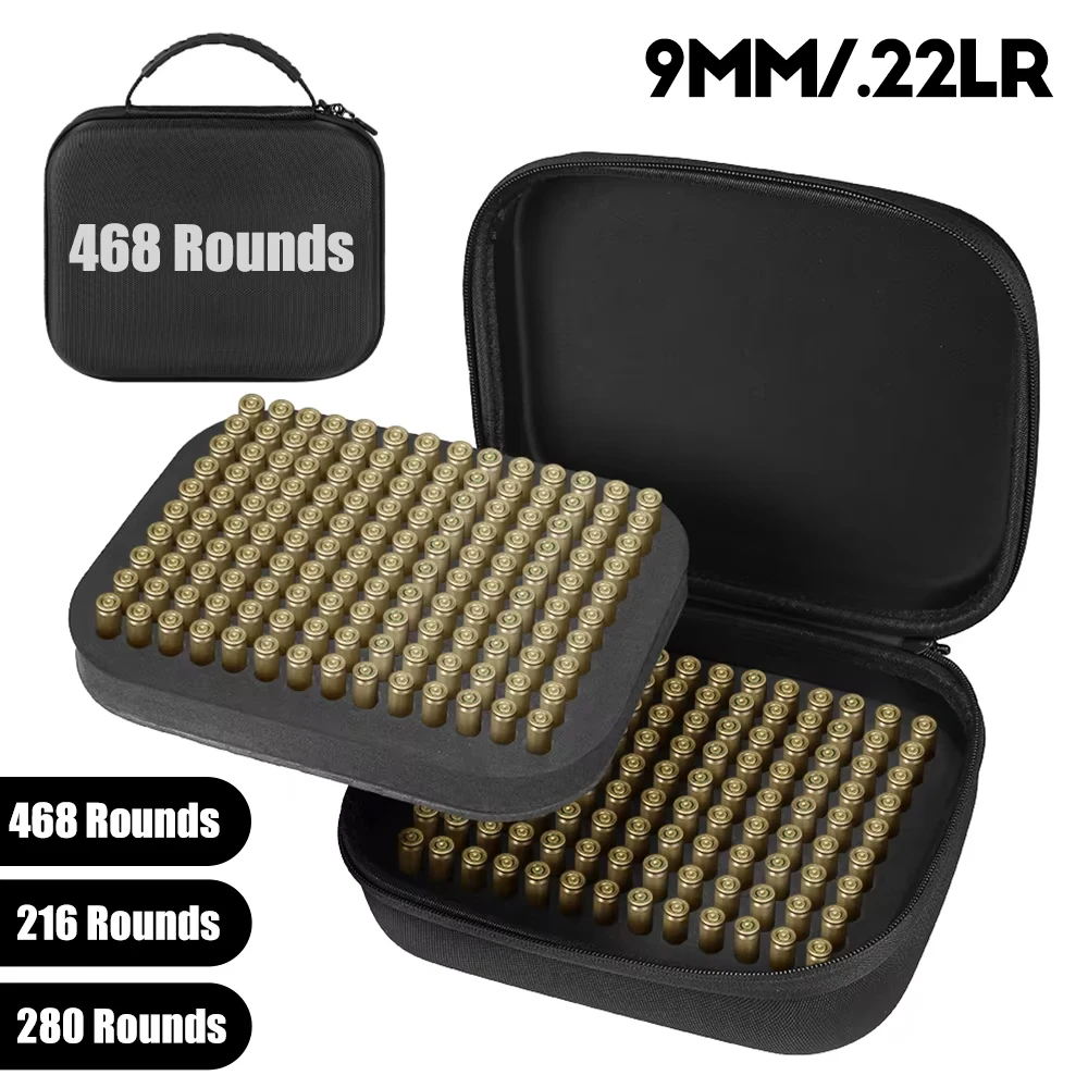 

280 Rounds Ammo Pouches Ammo Box Ammo Storage Case Bullet Box Ammunition Handbag Cartridge Storage Case fits 9mm EDC Tool Pouch