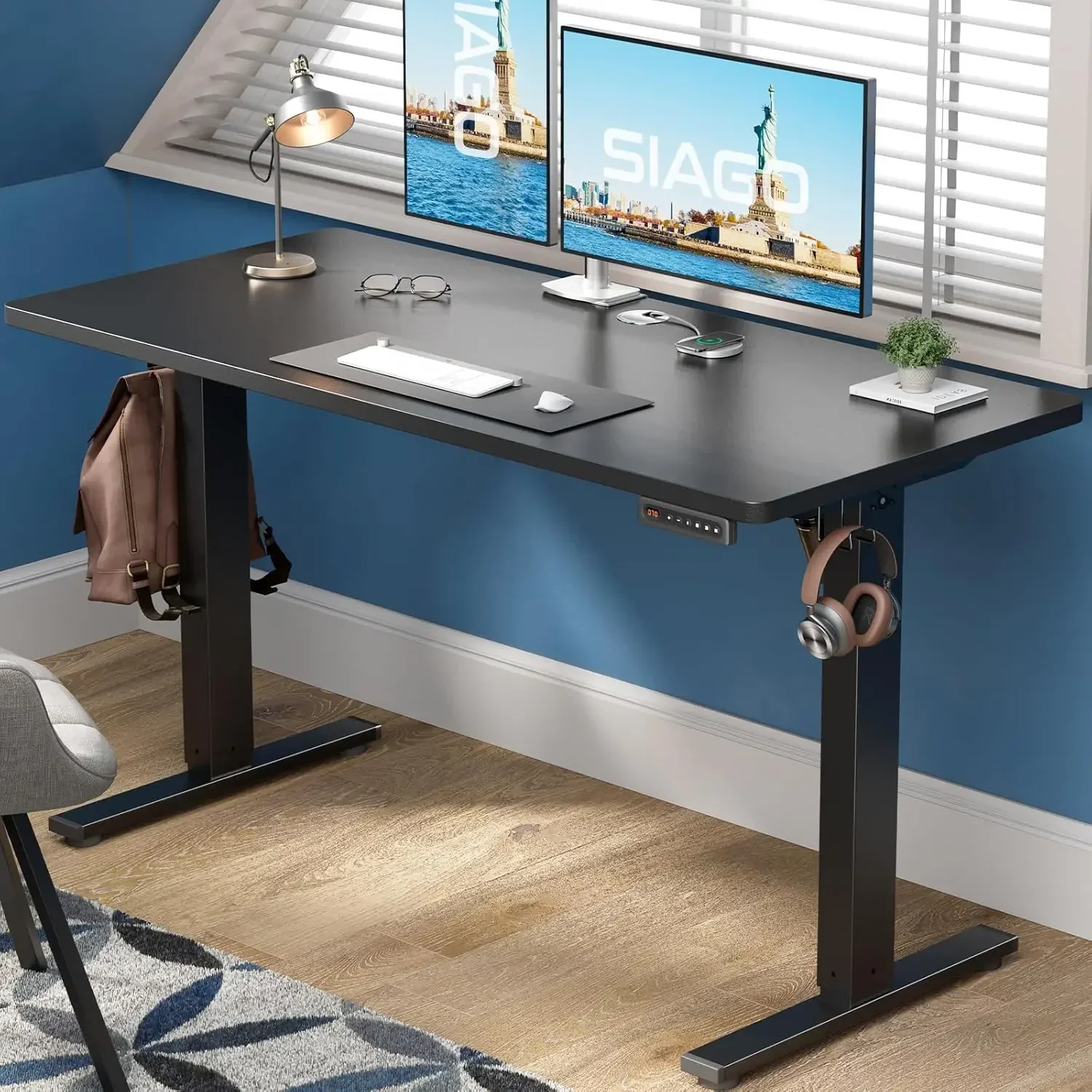 BestsellerBestsellerBestsellerElectric Standing Desk Adjustable - 63 x 24 Inch Sit Stand up Desk with Cable Management - 3 Memor
