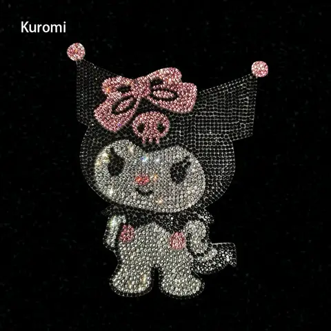 Mode Hello Kitty Kuromi My Melody Cinnamoroll Purin Gör-det-själv Bil Strass Klistermärke Kawaii Glänsande Tecknad Kristall Smycken Dekor Leksak 8 best sales Hello Kitty bilklistermärke - №5
