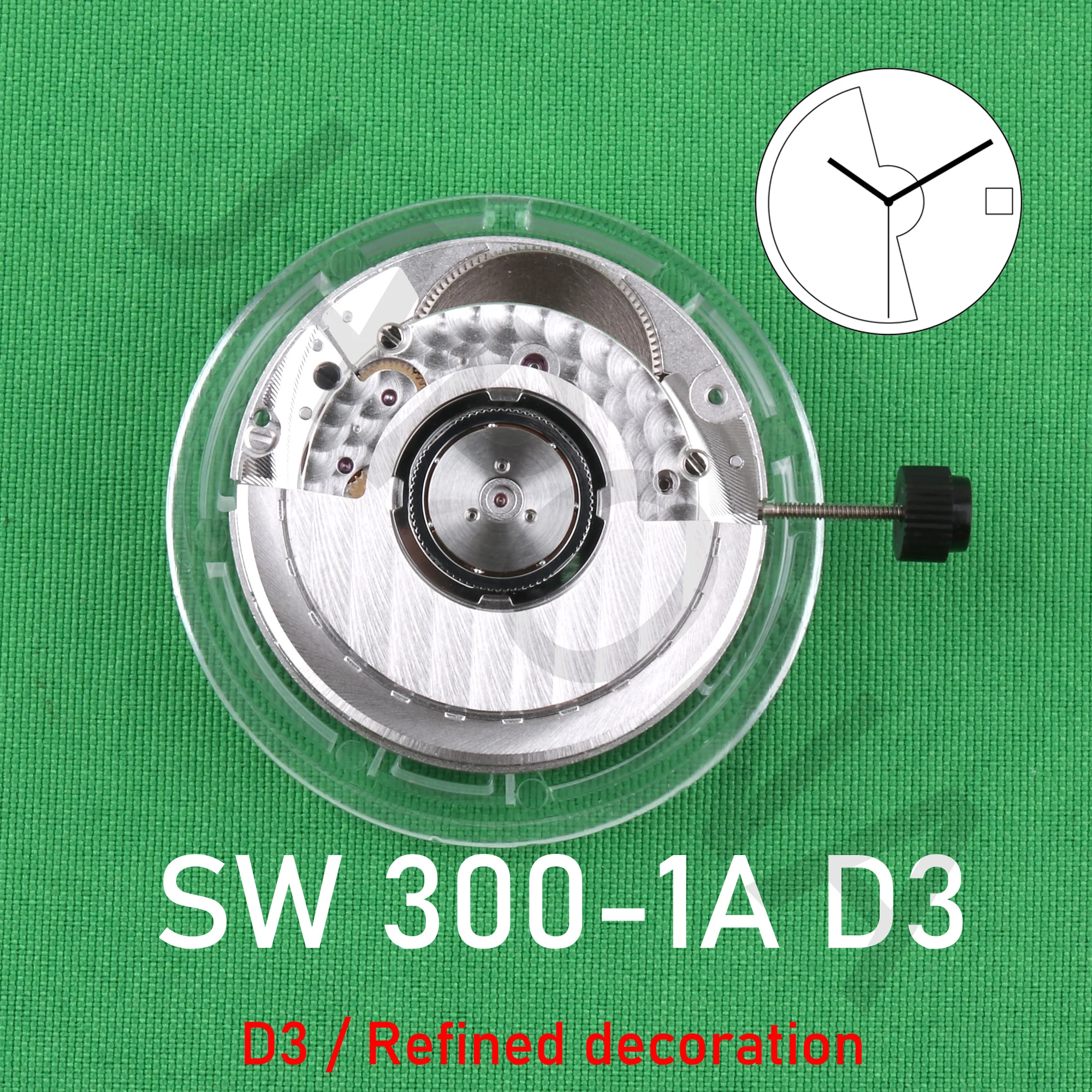 SW300 MOVEMENT Sellita SW300-1A D3 (refined decoration), rhodiu New original mechanical movement  calendar automatic movement