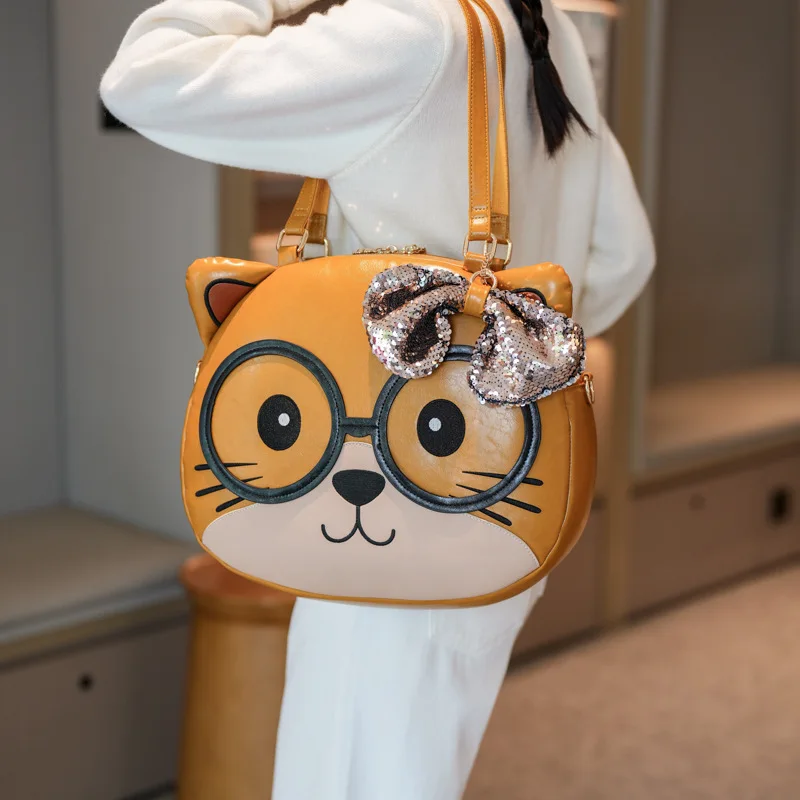 

Cartoon Fashion Cute Tote Bag Soft Leather Bags Women's New Versatile Large-capacity Shoulder Bags Women's Bag Messenger Bag