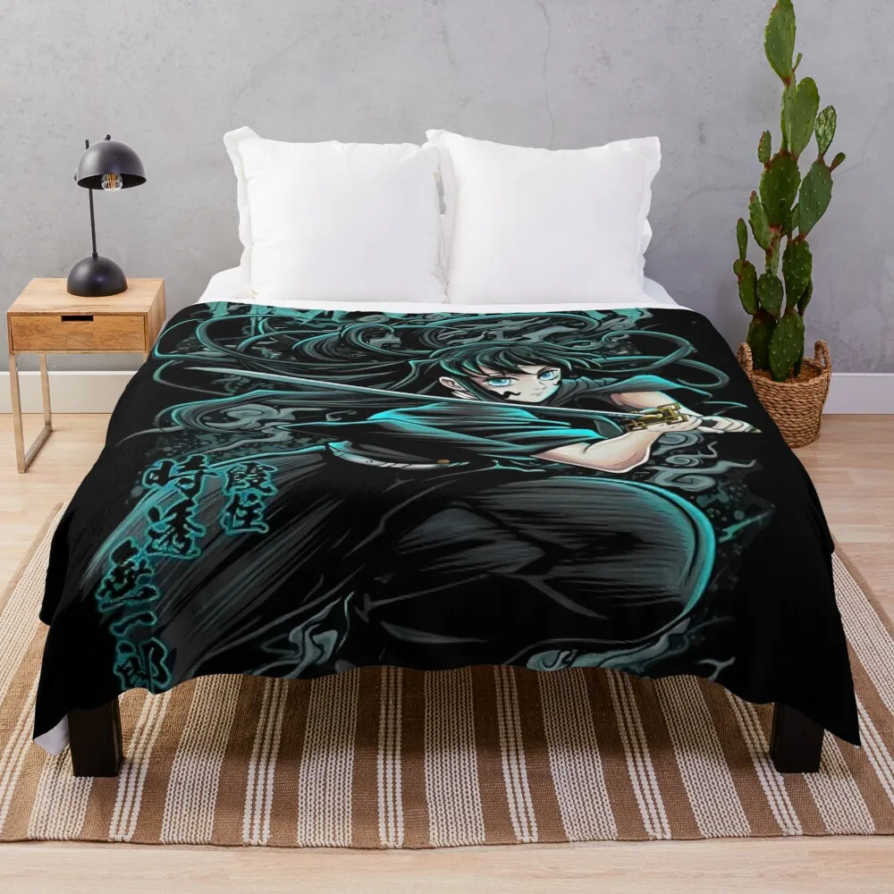 Muichiro Tokito Throw Blanket for winter cosplay anime anime Comforter Blankets