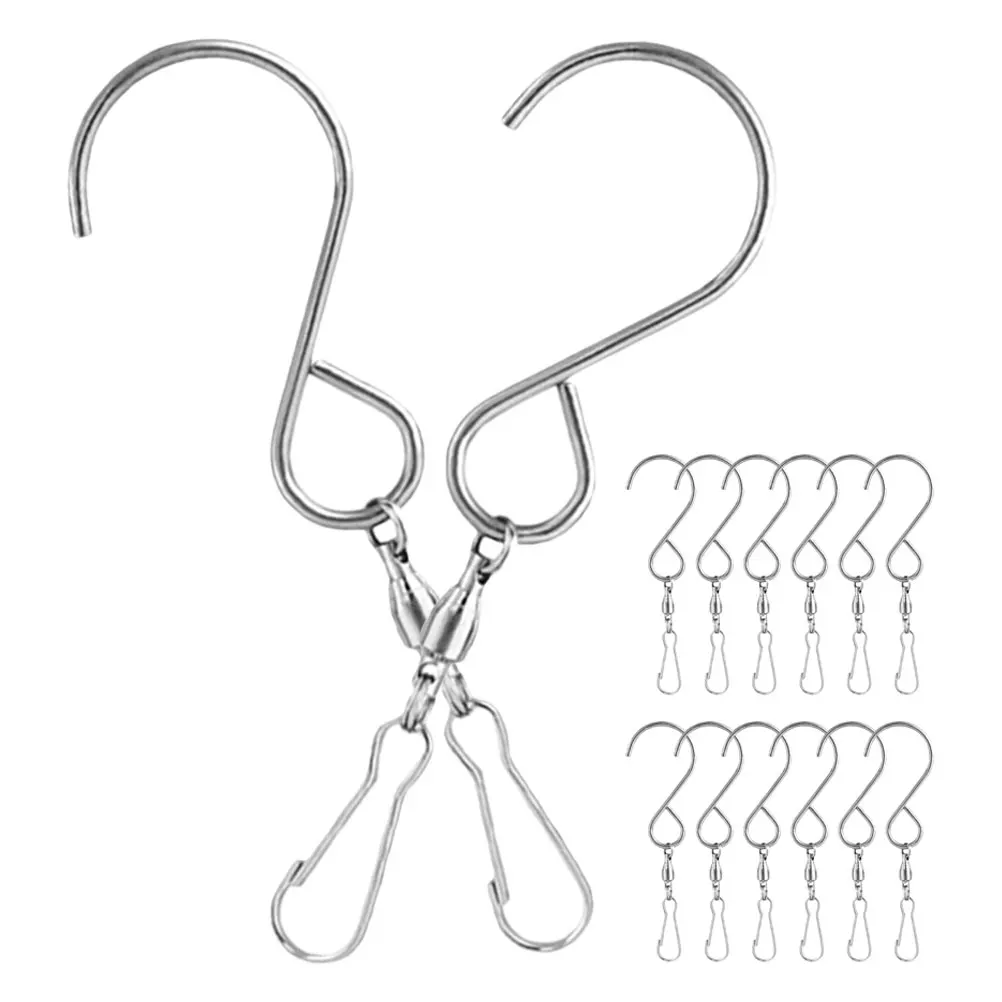 

20pcs Stainless Swivel Hook Hooks Durable Swivel Rotating Clips for Wind Chimes Bells Lanterns Hardware Accessories
