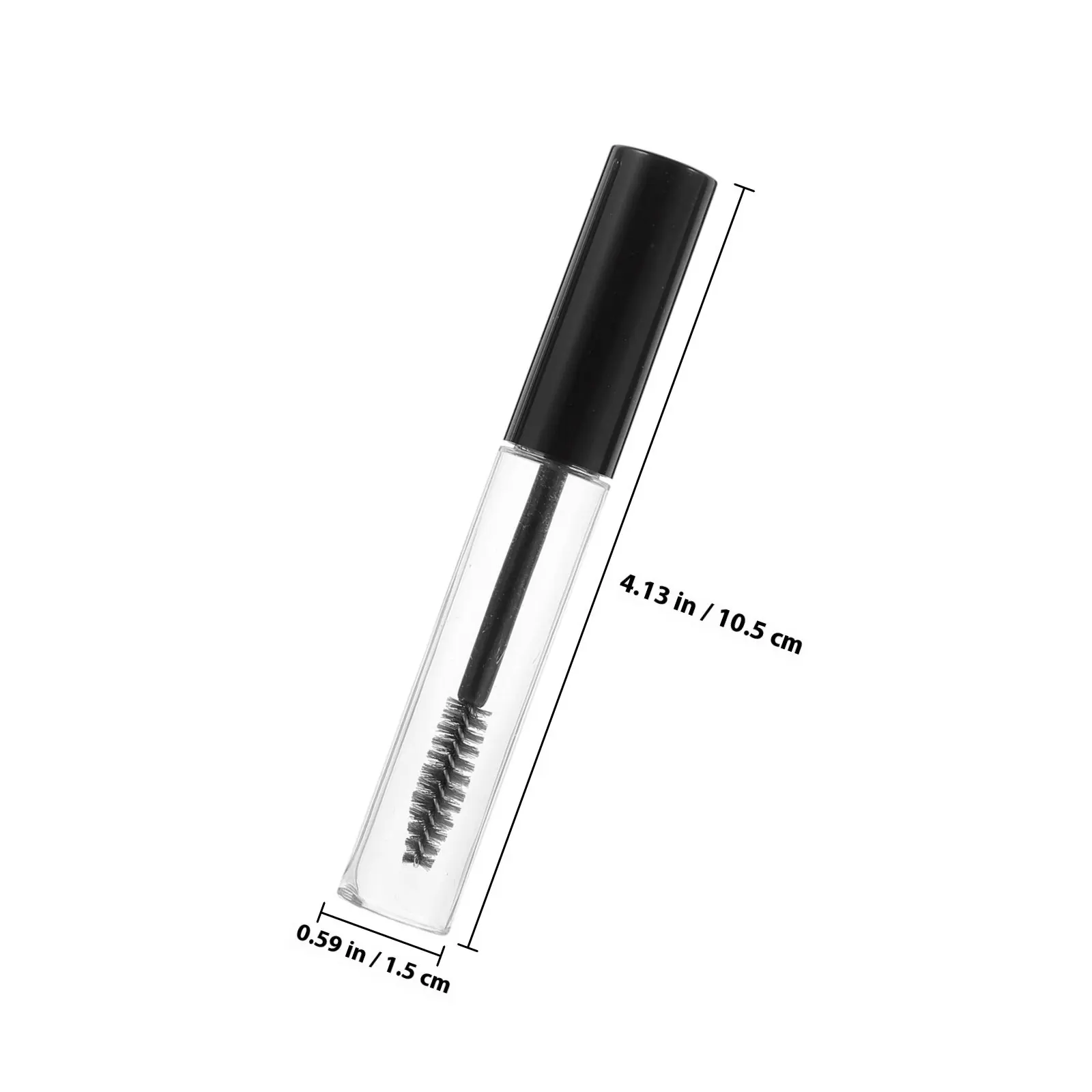 2Sets 10Ml Empty Refillable Mascara Tube DIY Mascara Bottle Clear Body Travel Size Air Tight Lid for Eyelash Cream Eyeliner