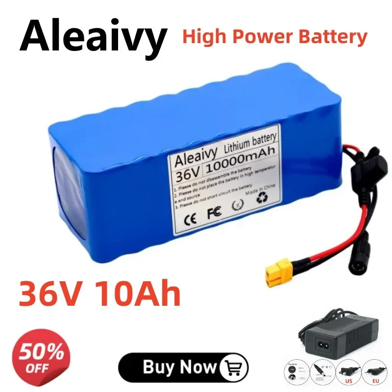 

36V Battery Pack 10S4P 10Ah 500W 750W 1000W High Power Battery 42V 10000mAh Ebike Electric Bicycle scooter BMS+42v Charger