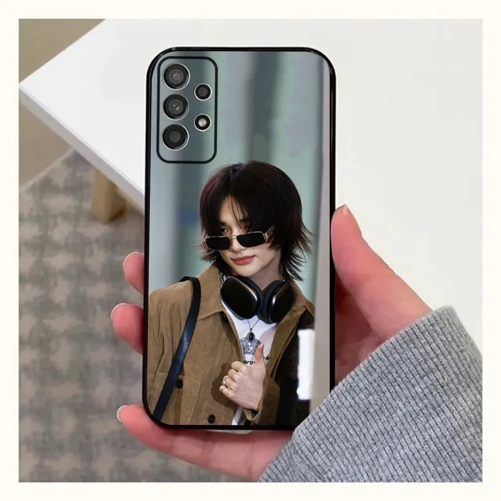 Kpop H-HyunJins Phone Case For Samsung Galaxy A20,A21s,A22,A31,A32,A52,A53,A72,73,A80,A91 Soft Black Cover