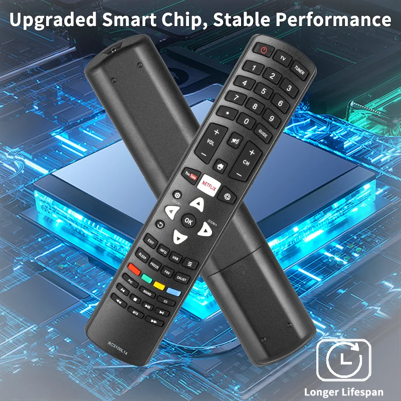 RC3100L14 Control Remoto para TCL Compatible con TCL Smart TV 43P1US 50P1US 55P1US 50C1US 55C1US 32D2900 32D2930 39D2900