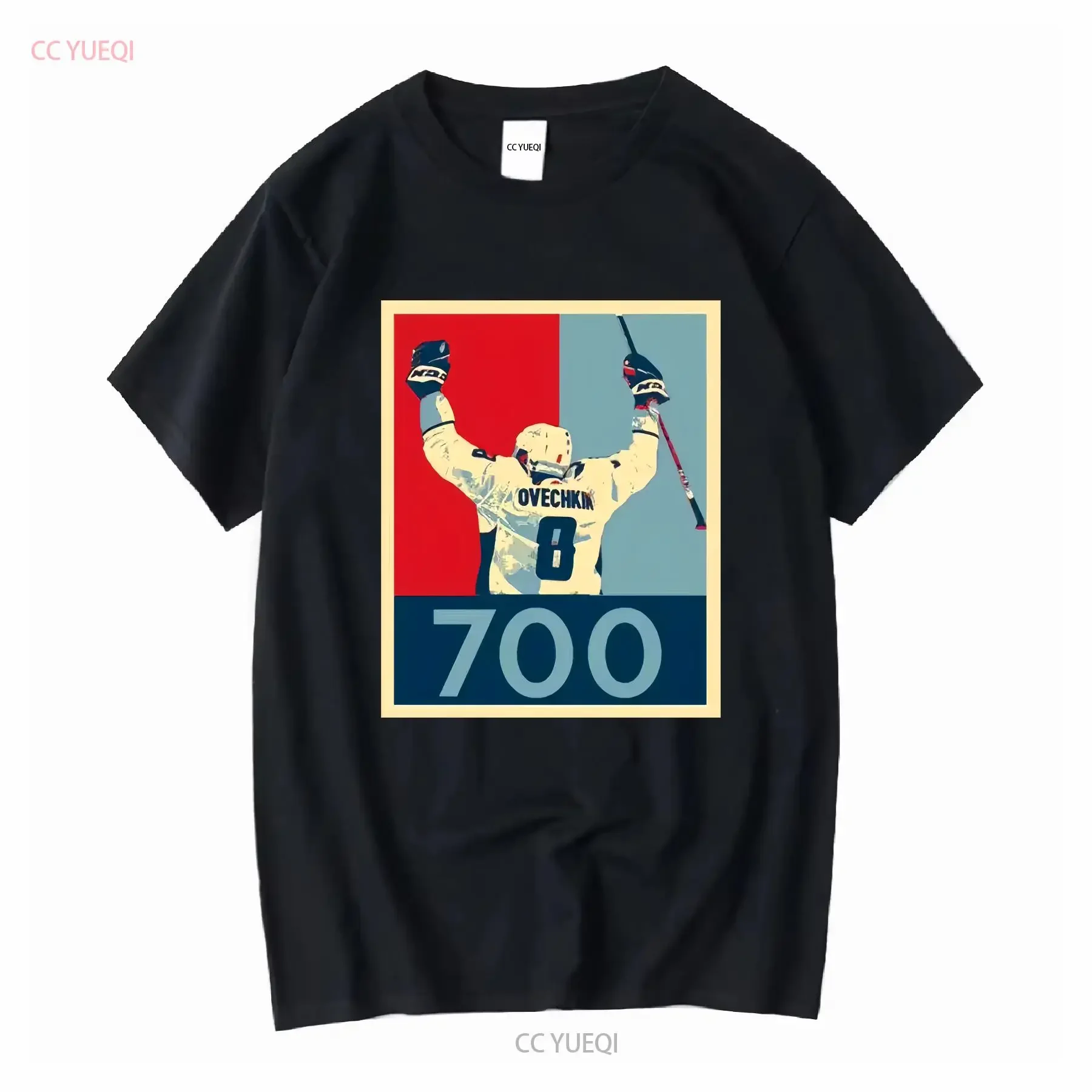 Alex Ovechkin 700 Goals Hope Poster Washington Hockey Fan camiseta vintage ropa de calle lavada elegante gráfico estirado vintage