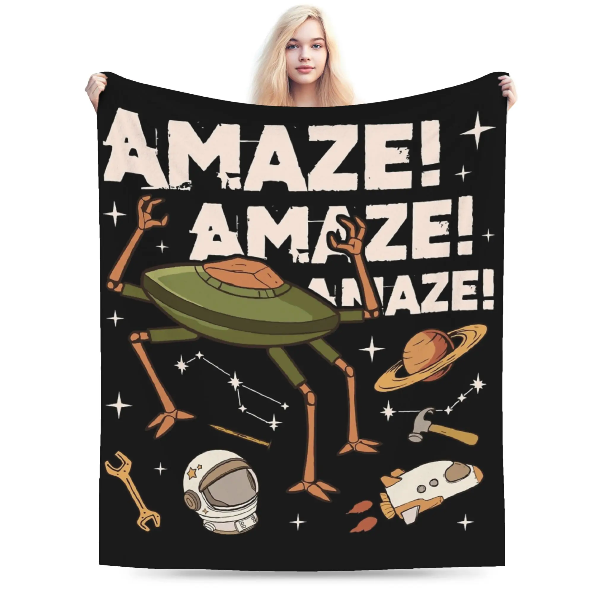 Project Hail Mary Amaze Amaze Amaze Blanket Fleece All Season   Multifunction Super Warm Throw Blanket for Sofa Couch Bedspreads
