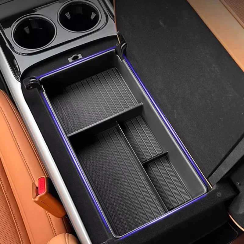 

For Xpeng G9 2023-2025 Central Control Storage Box Armrest Box Storage Box Dust Pad for Interior Modification Car Accessories