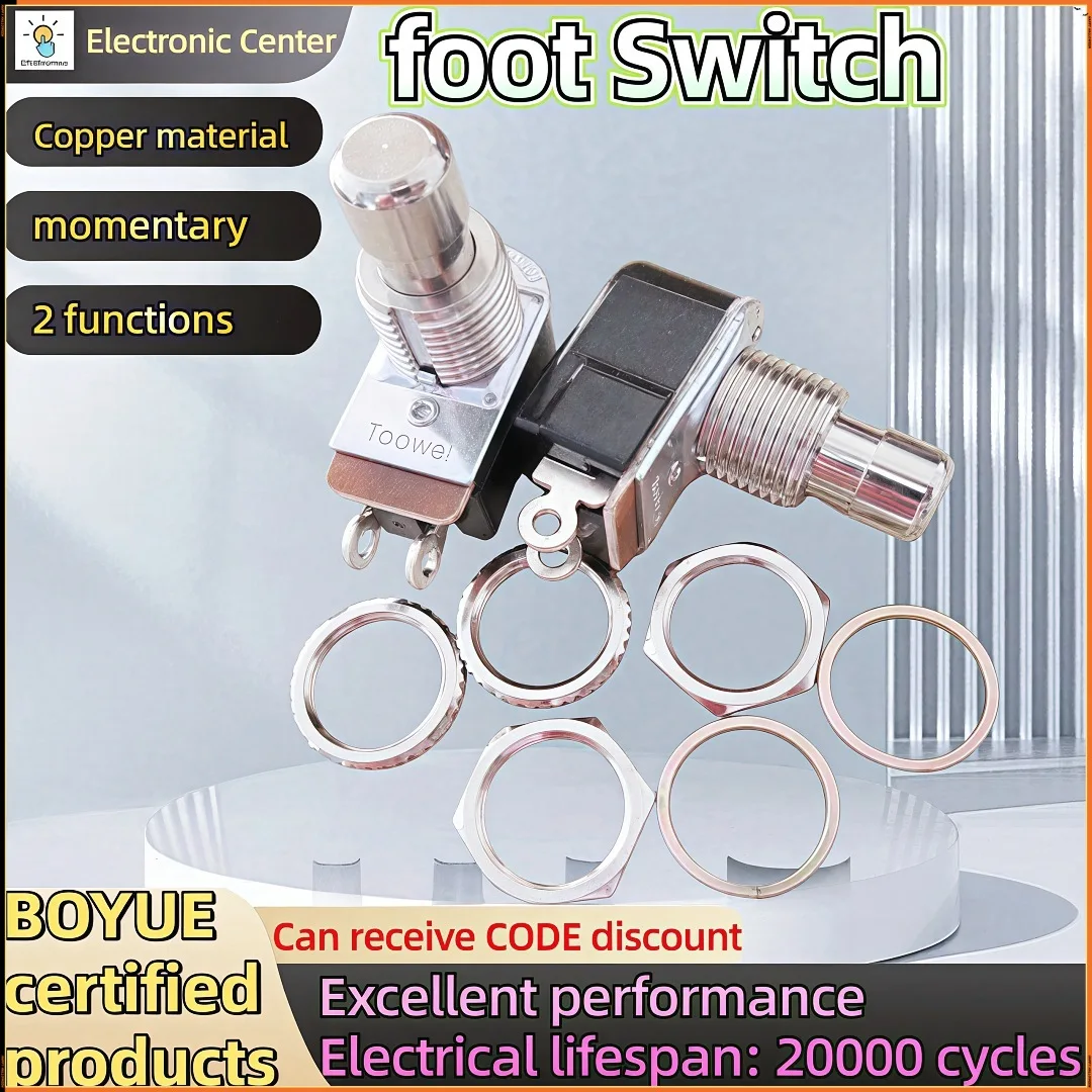1pcs Foot Switch, Momentary Type, R13-85, Push It Then Electric Circuit Will Be Connected