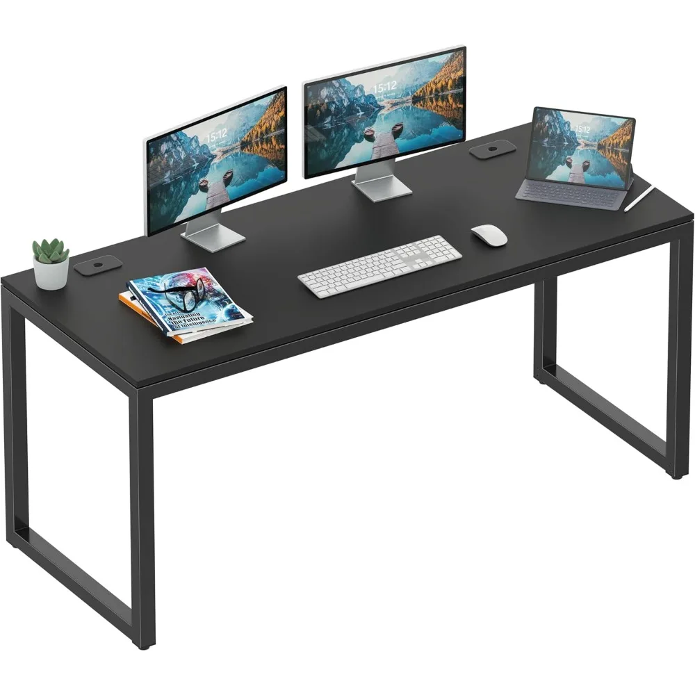 55-Inch Durable Black Office Desk for Business Use