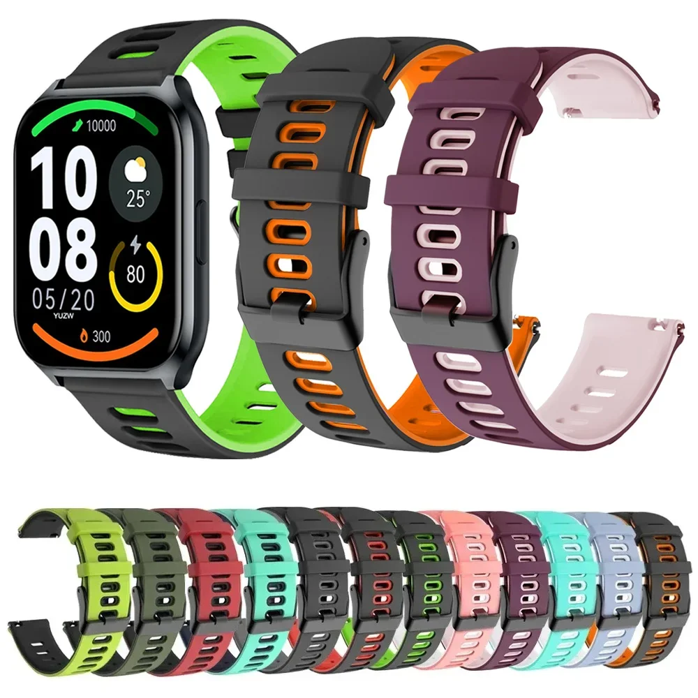 20mm 22mm Sports Strap Silicone Band For Haylou watch R8 S8/Watch 2 Pro/RS4 Plus/RT2/LS02/LS05S/RS3/RT3/GST/Solar Pro Bracelets