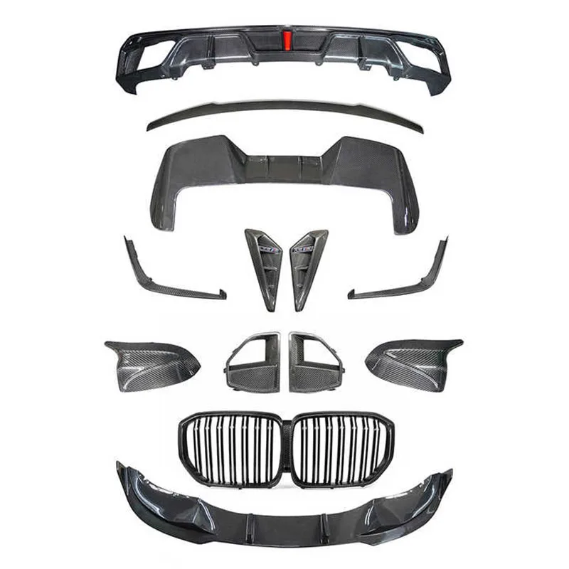 

OEM/ODM Dry Carbon Fiber Front Bumper Car Air Vents Diffuserfor for BMW X5 G05 2022-UP air Vent Grills Car Front Spoiler