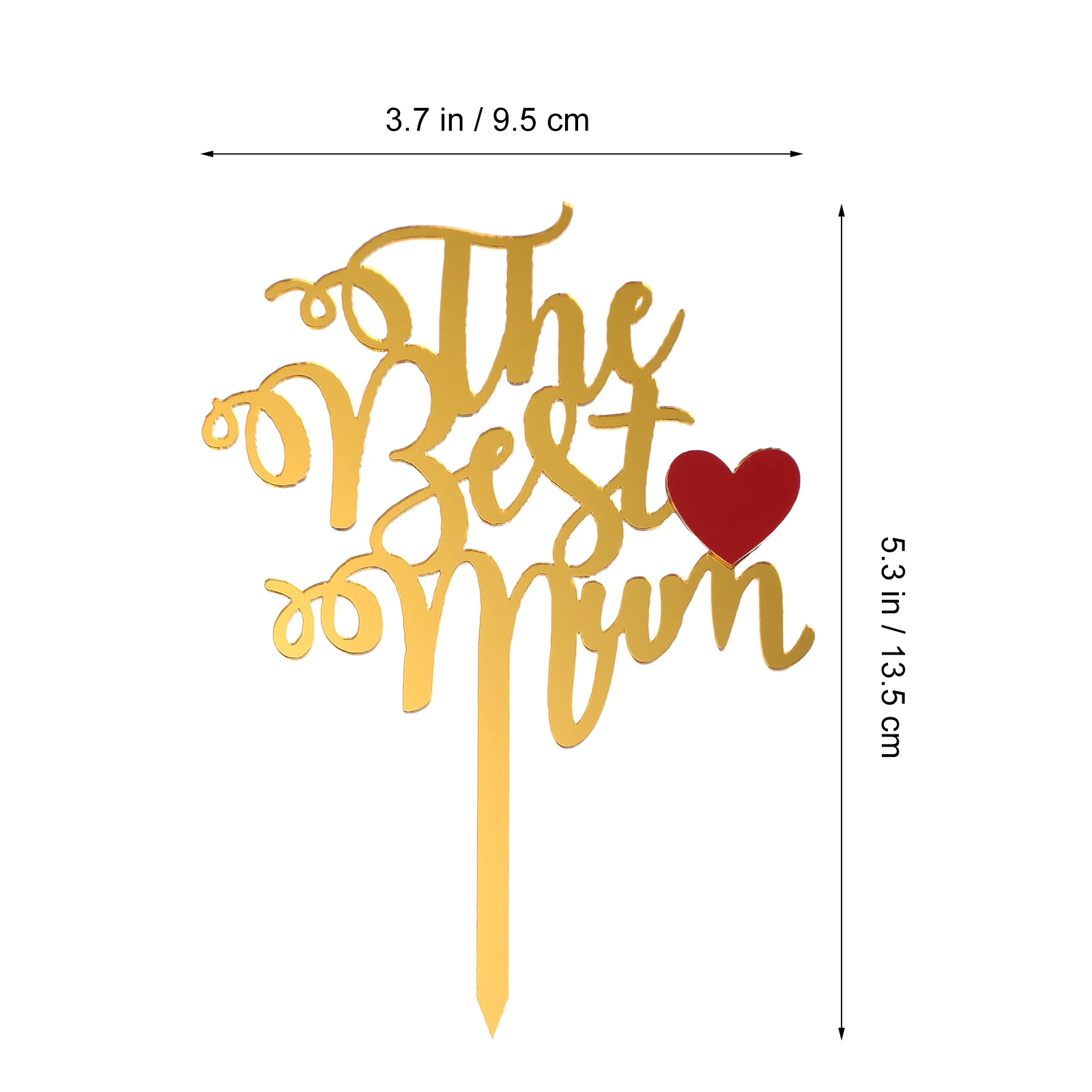 

10pcs Acrylic Decoration Letter Design Toppers For Mother Birthday Mother'S Day Cake Topper Decor Cupcake Ornaments Creative