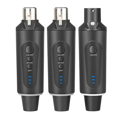 Transmisor automático de 2,4 GHz con receptor, sistema de micrófono inalámbrico, adaptador convertidor de micrófono XLR, configuración para micrófono dinámico de condensador