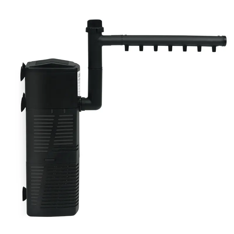 5 in 1 Aquarium Internal Filter Submersible Fish Tank Pump with Aeration Wavemaker Spray Bar Low Water Level All-in-One