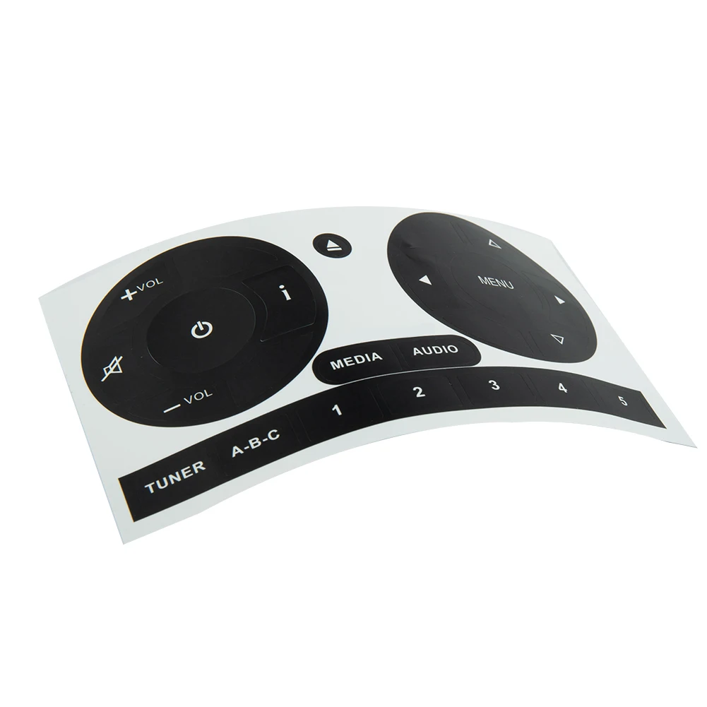 For Fiat 500 2011-2016 Radio Button Repair Decals Compatible with Factory System for Accurate Symbol and Letter Placement