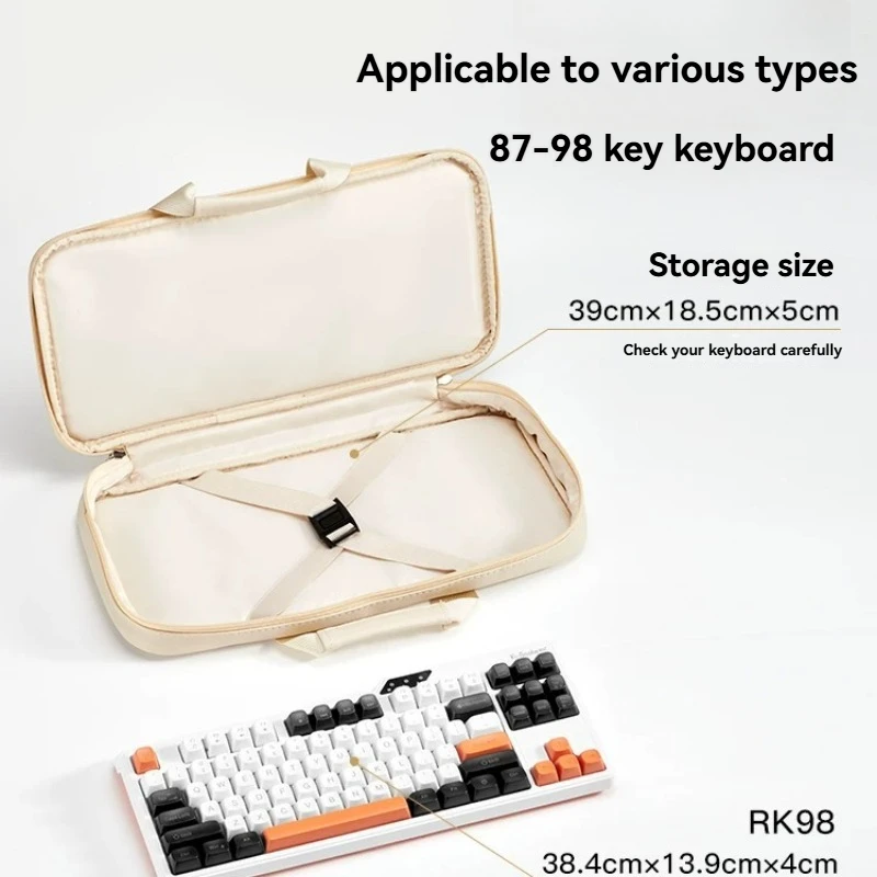 

Keyboard Storage Bag Customized Waterproof Leather Keyboard Storage Bag for 65/75/87/98 Gaming Mechanical Keyboard Accessories
