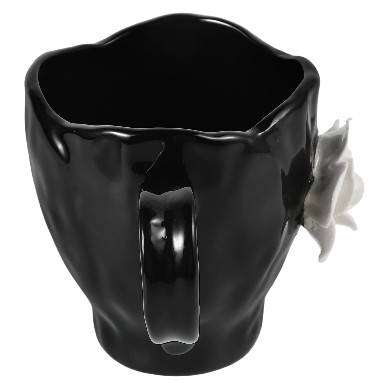 

Large Capacity Ceramic Rose Mug Vintage Coffee Tea Cup Flower Design Elegant Mug for Home Office Travel Tea Drink