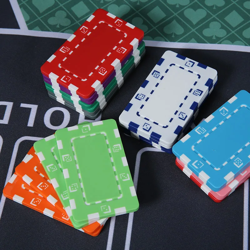 10 Pcs ABS No Denomination Square Chips for Texas Hold'em Casino Blackjack Club No Face Value Chip Coins for Gambling Home