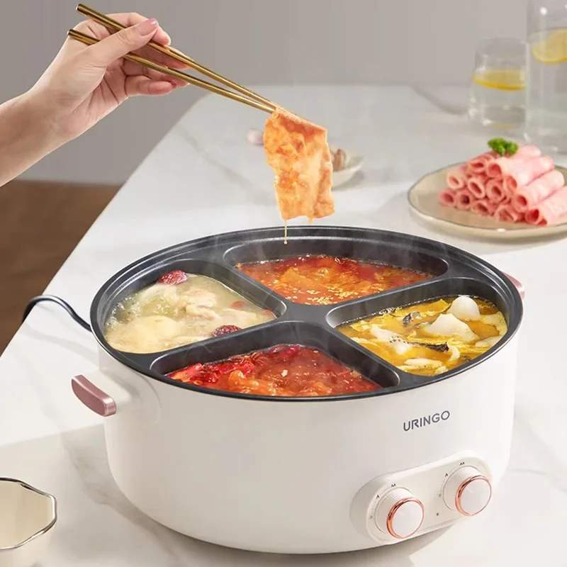 Induction Hot Pot Food Warmer Instant Noodle Vegetable Non-stick Pan Chinese Hot Pot Ramen Machine Lid Fondue Chinoise Cookware