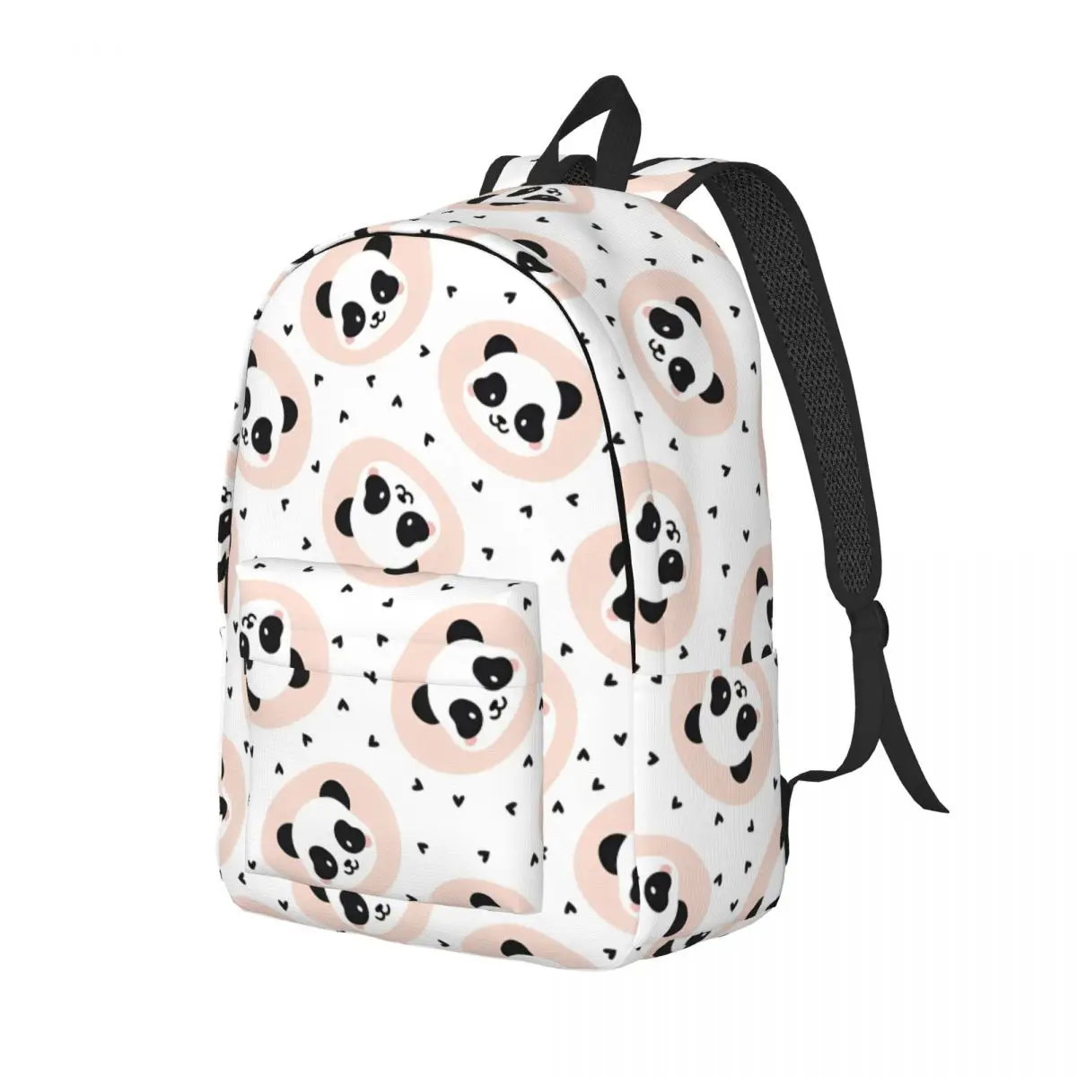 Panda Animal Backpack for Men Women Fashion High School Hiking Travel Daypack College Canvas Bags Lightweight