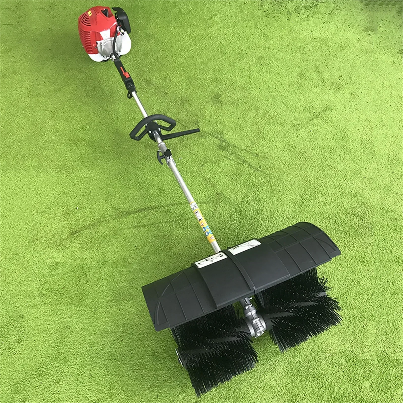 52CC Gas Power Sweeper Hand Held Broom Cleaning Driveway Turf Garden 1700W 2.3HP 52CC 2.3HP Hand-Held Walk Behind Sweeper Gas