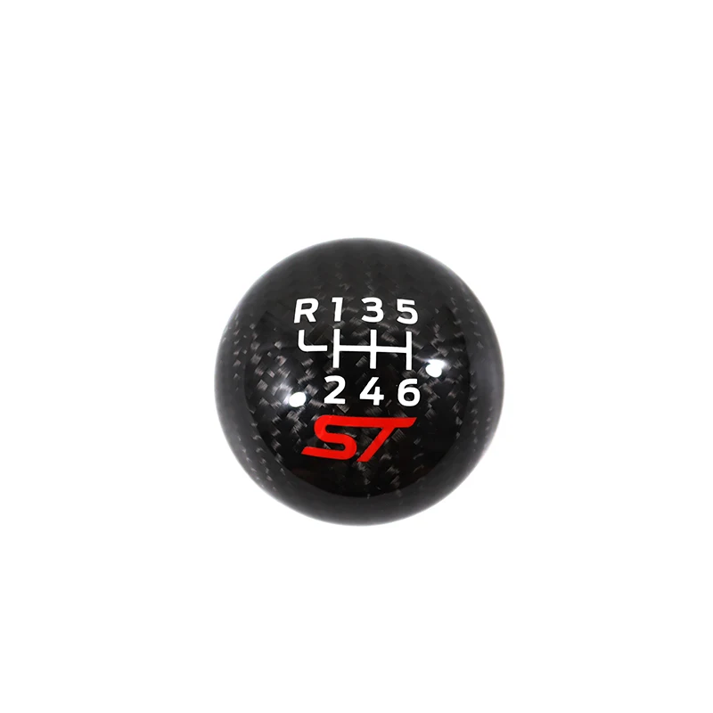 Car Accessories For Ford Focus Fiesta RS ST 6 Speed Manual Shift Knob Car Handball Gear Stick Lever Carbon Fibre Aluminium Alloy