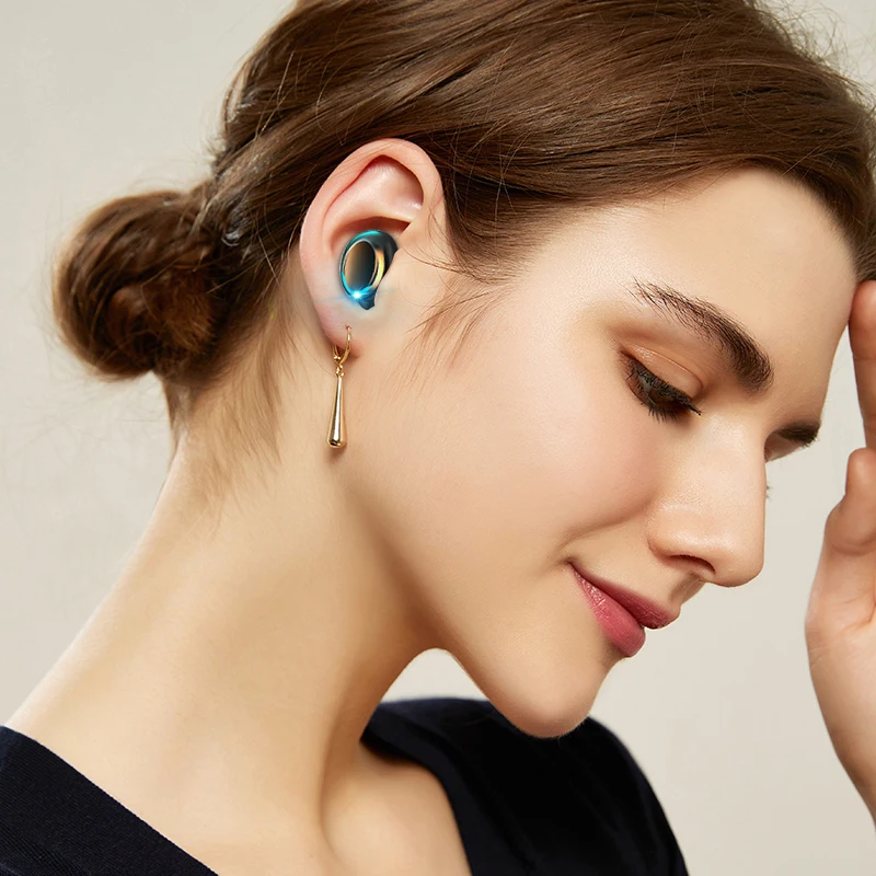 Auricolari Bluetooth F9 cuffie TWS cuffie Wireless con microfono scatola di ricarica da 3000mAh auricolari Stereo In-Ear sport spedizione gratuita