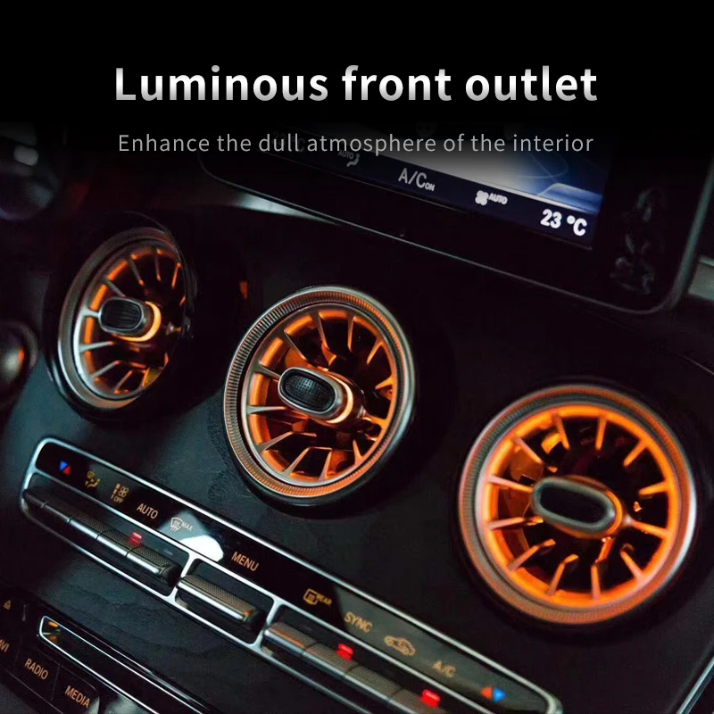 Hot Sale Car Interior Turbine Air Vent Atmosphere Light LED Decorative W205 Ambient Light for Mercedes-Benz W205 X253