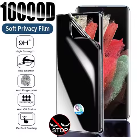 2Pcs Anti-Spy Hydroge Film Screen Protector For Samsung Galaxy S22 S21 S20 S23 Ultra For Samsung Galaxy S9 Plus Note 10 20 Film